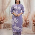 Cord Set Two Piece Sets – Lavender with Abstract Print