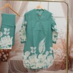 Mint Green & White Floral Print Co-ord Set